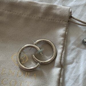 Kendra scott solid silver hoop earrings